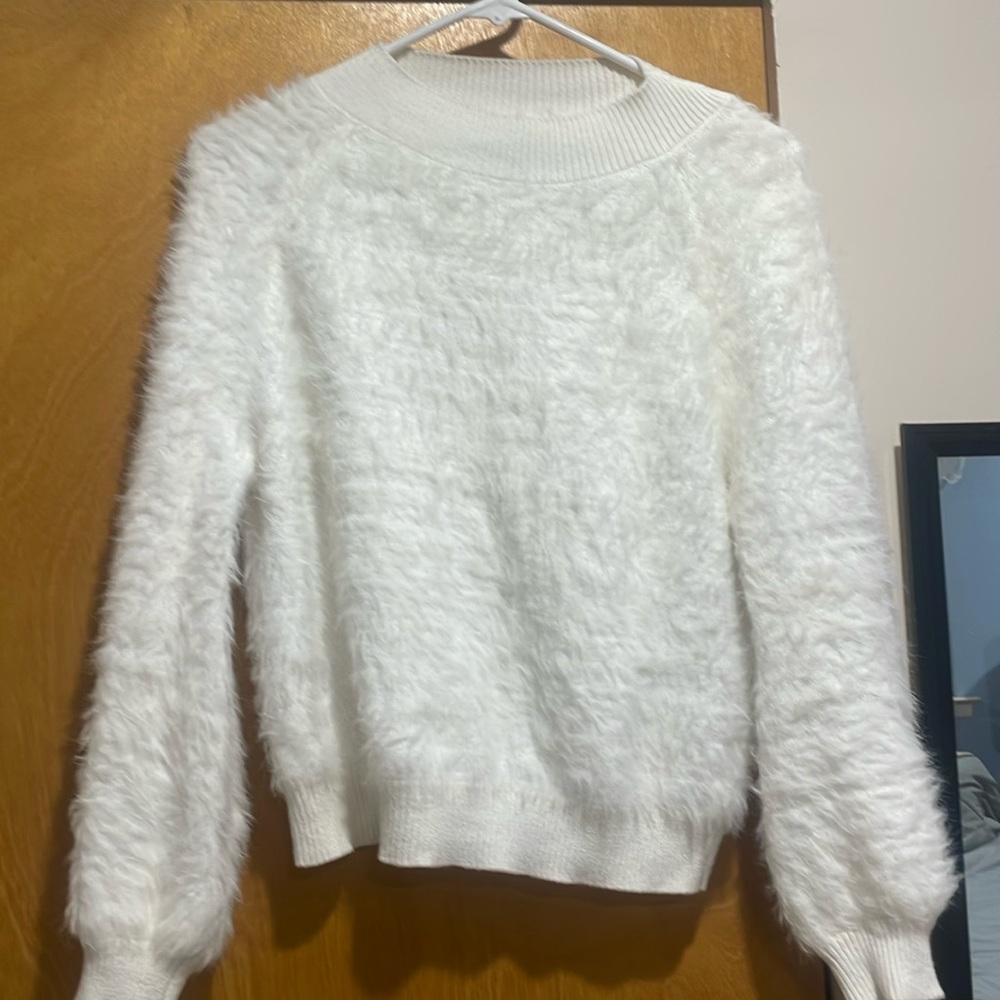 Urban outfitters ivory white fuzzy sweater